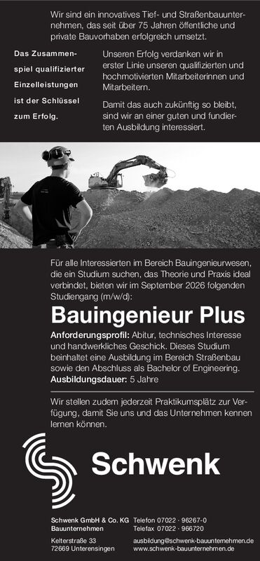 Studiengang Bauingenieur Plus