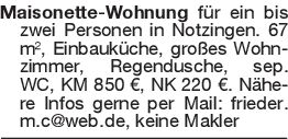 Maisonette-Wohnung für ei