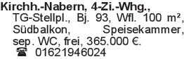 Kirchh.-Nabern, 4-Zi.-Whg