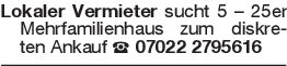 Lokaler Vermieter sucht 5