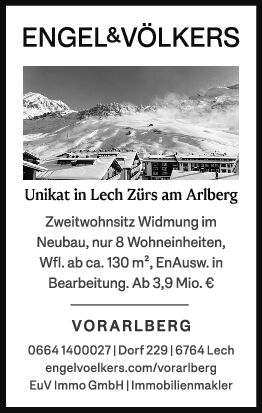Engel & Völkers WA; Unikat in Lech Zür