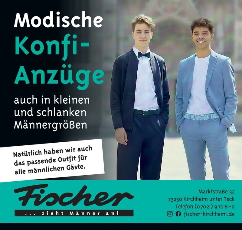 Modische Konfi-Anzüge