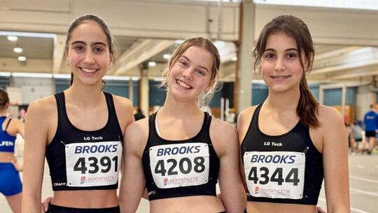 Das Weilheimer Trio Valentina Wolf, Valerie Gabriel und Lea Schumacher (von links) kam in Ulm nicht über den zehnten Platz hinau