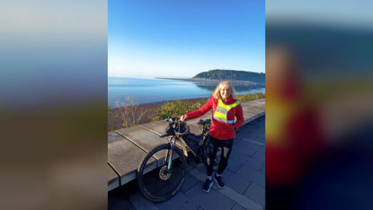 Sie ist wieder unterwegs: Birgit Zimmermann radelt 3000 Kilometer durch Chile und Argentinien. Foto: pr