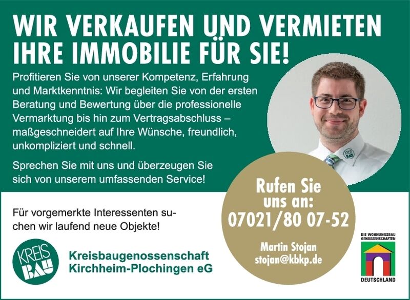 Wir verkaufen und vermieten Ihre Imm.