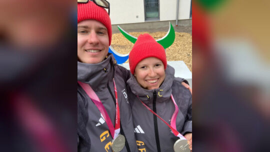 So sehen Vize-Paralympicssieger aus: Florian Baumann und Linn Kazmaier Foto: pr So sehen Vize-Paralympicssieger aus: Florian Baumann und Linn Kazmaier Foto: pr