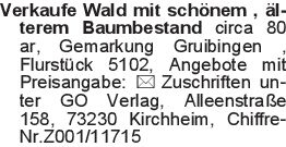 Verkaufe Wald mit schönem