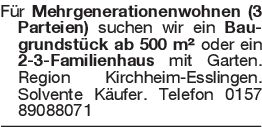 Für Mehrgenerationenwohne