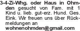 3-4-Zi-Whg. oder Haus in