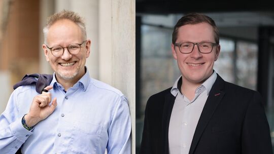 Christian Bergmann (links) und Michael Medla wollen Bürgermeister in Nürtingen werden. Fotos: Photoside/Markus Palmer