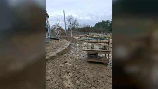 Zermatschtes Außengelände im Jurten-Kindergarten Kirchheim. Foto: pr Zermatschtes Außengelände im Jurten-Kindergarten Kirchheim. Foto: pr