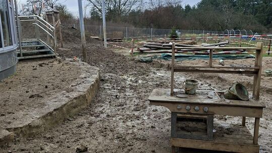 Zermatschtes Außengelände im Jurten-Kindergarten Kirchheim. Foto: pr Zermatschtes Außengelände im Jurten-Kindergarten Kirchheim. Foto: pr