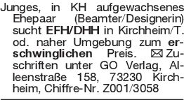 Junges, in KH aufgewachse