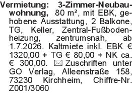 Vermietung: 3-Zimmer-Neub
