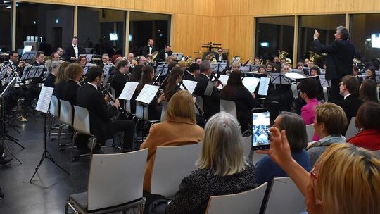 Mit Energie und Leidenschaft überzeugte die Stadtkapelle Kirchheim unter Stadtmusikdirektor Marc Lange. Foto: Hans-Günther Drie