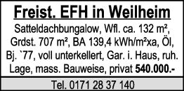 Verkauf Einfamilienhaus