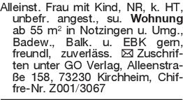 Alleinst. Frau mit Kind,