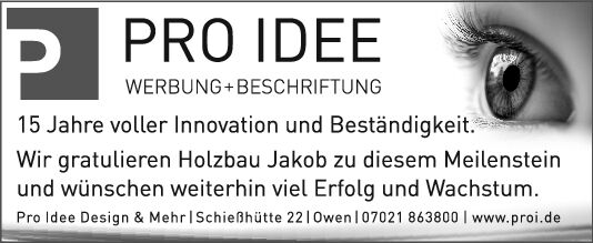 15 Jahre Holzbau Jakob