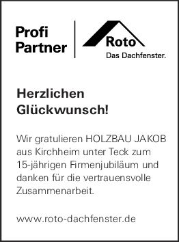 15 Jahre Holzbau Jakob