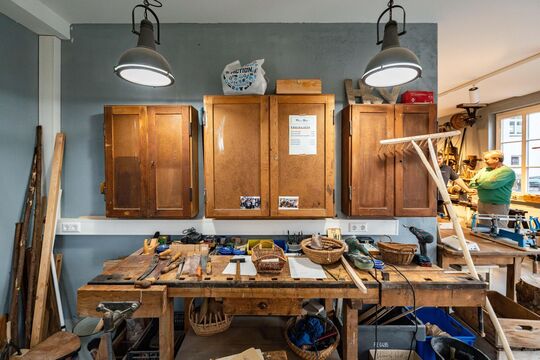 Die ehemalige Wagnerwerkstatt aus Lenningen ist im Heimatmuseum in Althütte zu neuem Leben erwacht.
