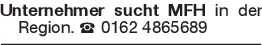 Unternehmer sucht MFH in