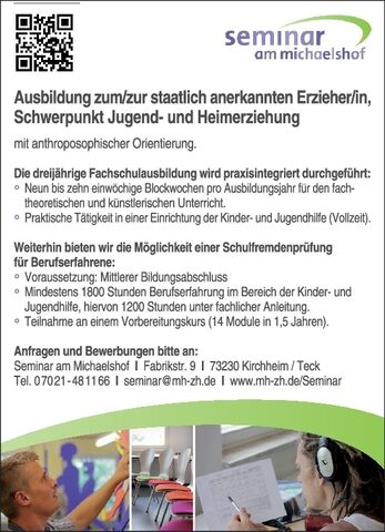 Ausbildung Erzieher/in