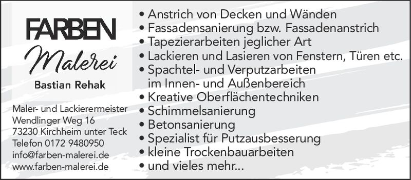 Farben Malerei Leistungen