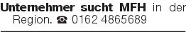 Unternehmer sucht MFH in