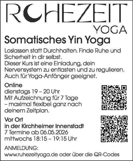 Somatisches Yin Yoga