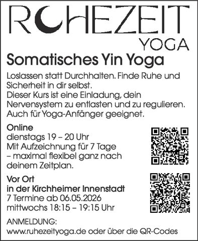 Somatisches Yin Yoga