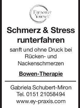 Schmerz & Stress runterfahren