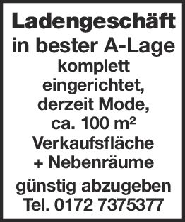 Laden beste Lage Kirchheim