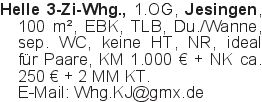 Helle 3-Zi-Whg., 1.OG, Je
