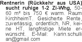 Rentnerin (Rückkehr aus U