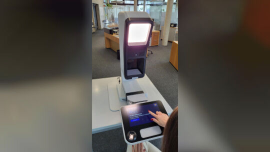 So sieht das digitale Passfoto-Terminal in Weilheim aus. Foto: pr
