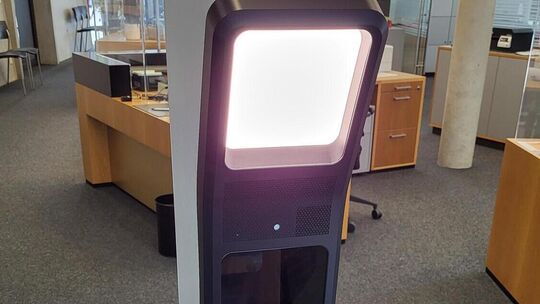 So sieht das digitale Passfoto-Terminal in Weilheim aus. Foto: pr