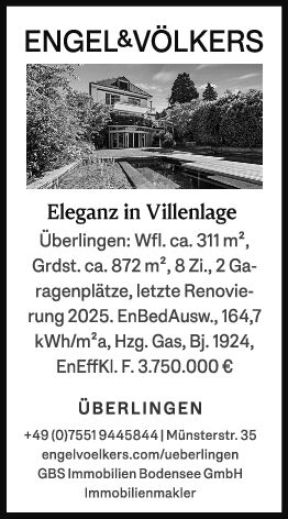 GBS Immobilien Bode; Eleganz in Villenl