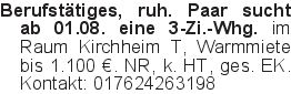 Berufstätiges, ruh. Paar