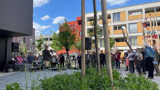 Festakt zur Einweihung des Steingauquartiers. Foto: Antje Dörr Festakt zur Einweihung des Steingauquartiers. Foto: Antje Dörr