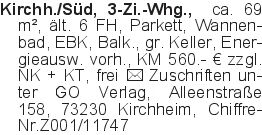 Kirchh./Süd, 3-Zi.-Whg.,