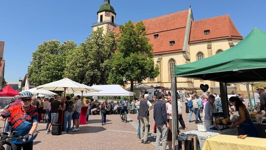 Käsemarkt vor Traumkulisse: So präsentierte sich Weilheim am Samstag. Foto: Jule Störk Käsemarkt vor Traumkulisse: So präsentierte sich Weilheim am Samstag. Foto: Jule Störk