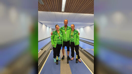 Bezirksmeister im Kegel-Sprint (v.l.): Sandra Friedrich, Joachim Deuschle und Carina Scheer. Foto: pr