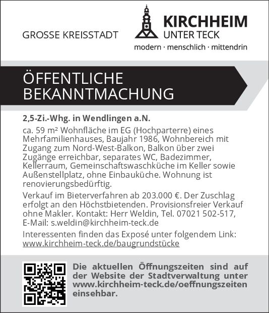 2,5 Zi-Whg. in Wendlingen