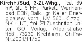 Kirchh./Süd, 3-Zi.-Whg.,