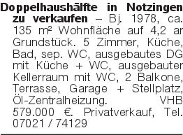 Doppelhaushälfte in Notzi