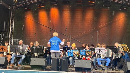 Die Akkordeon-Kids musizierten gemeinsam mit dem Akkordeonorchester Kirchheim. Foto: pr