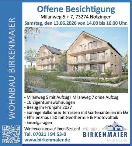 Offene Besichtigung - Notzingen Milanweg