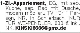 1-Zi.-Appartement, EG, mi