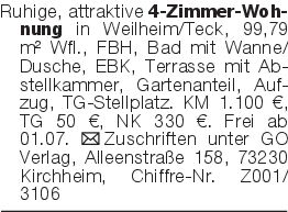 Ruhige, attraktive 4-Zimm