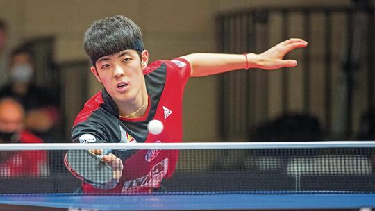 Dang Qiu ist zum dritten Mal deutscher Tischtennismeister. Foto: Marco Steinbrenner